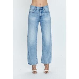 Pistola Blue Straight Leg Jeans with Classic Light Wash